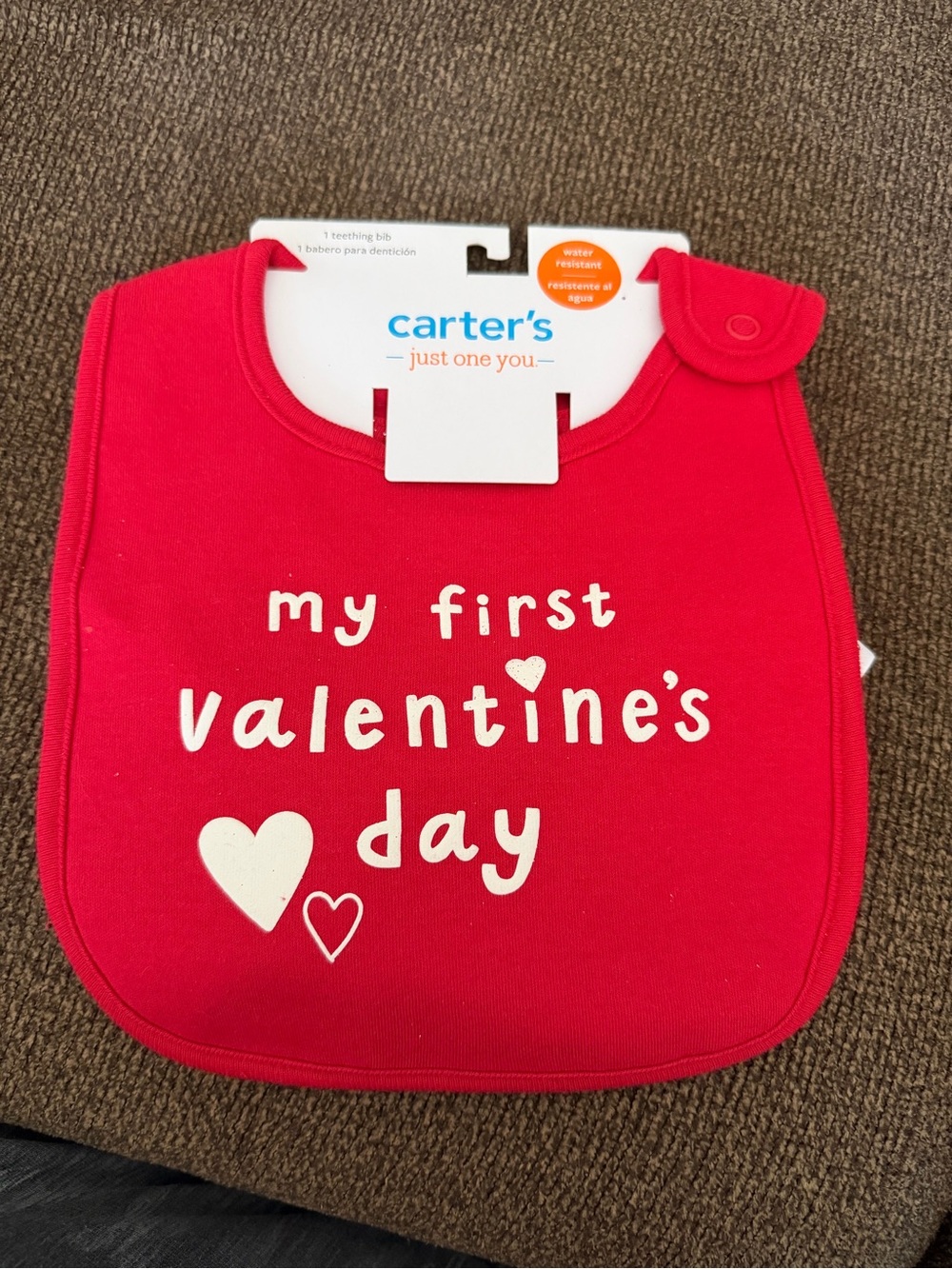 Carter's Red "My First Valentine's Day" Bib